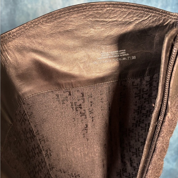 Tory Burch Rosalie Quilted Riding Boots Black Women’s 7.5 - Picture 8 of 10